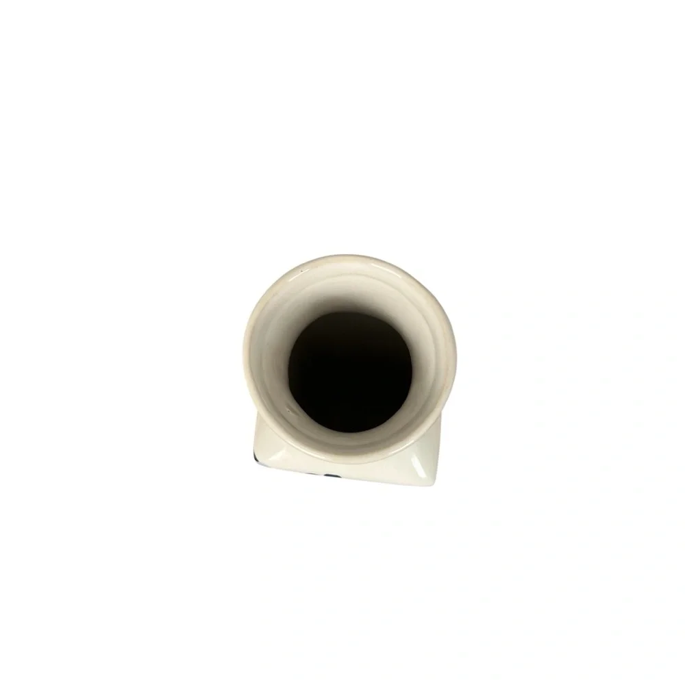 Modern White and Blue Ceramic Vase